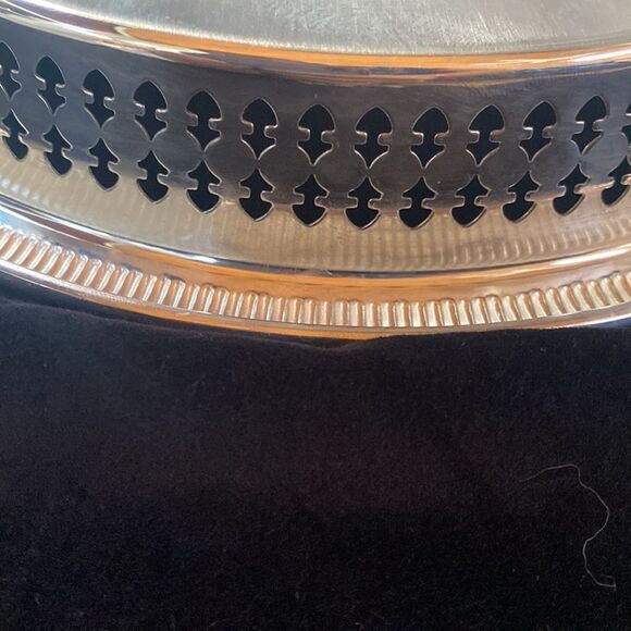 Set of 2 Newport by Gorham Silver plated 10” Serving  Trays Platters - Picture 8 of 16